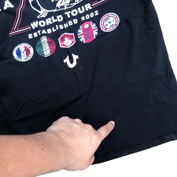 TRUE Religion T Shirt Buddha World Tour Large - Picture 6 of 13